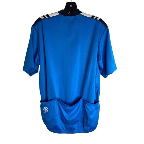 CANARI MEN'S JORAH BRIGHT BLUE AND BLACK CYCLING JERSEY TOP SZ L - Picture 2 of 5